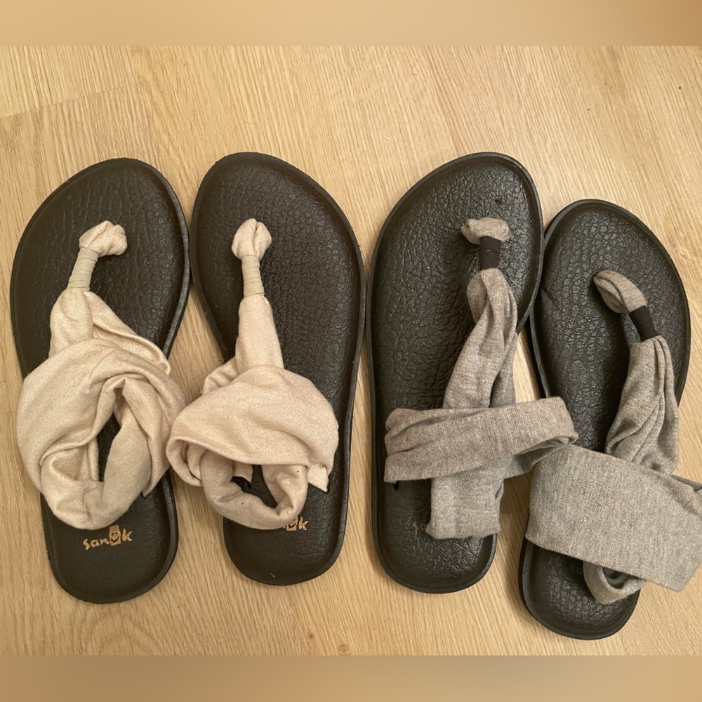 Set of 2 Sanuk yoga sling sandals women’s size 7